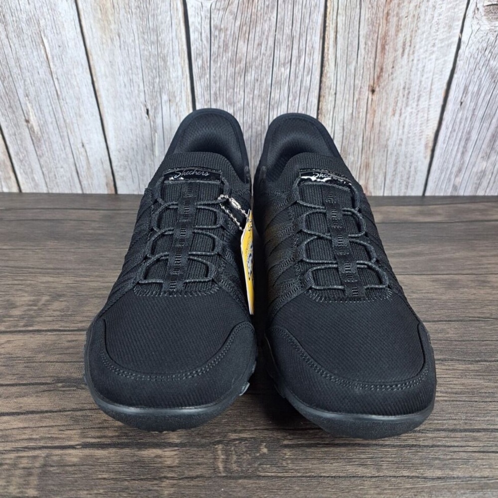 Skechers Breath Easy Step Ins Slip On Shoes Mens 10.5 Black